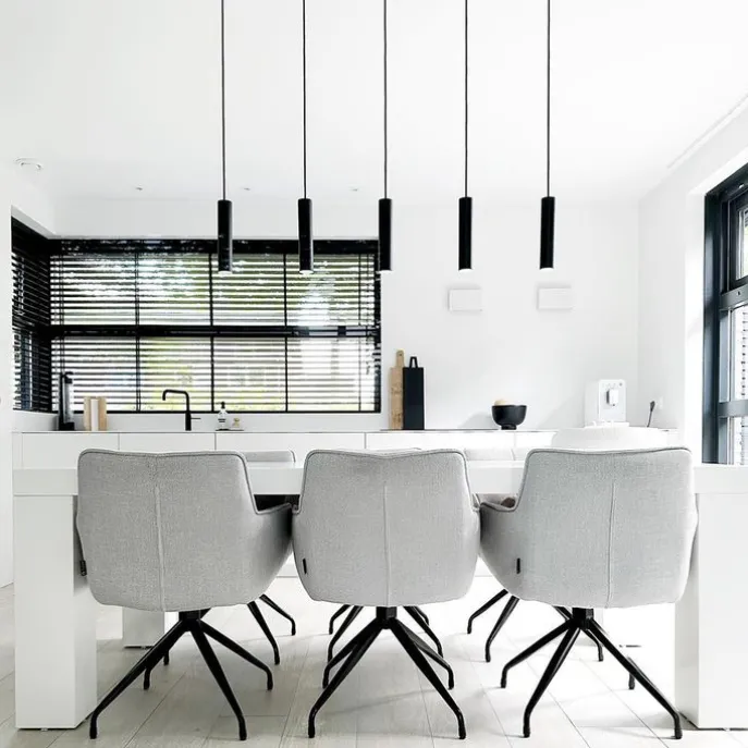 Smarte Hängelampe schwarz inkl. 5 WiFi GU10 - Jeana