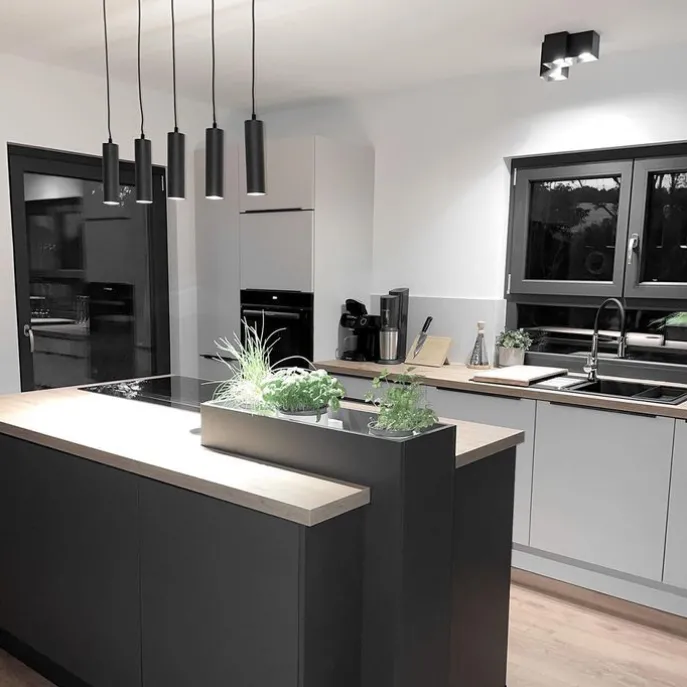 Smarte Hängelampe schwarz inkl. 5 WiFi GU10 - Jeana