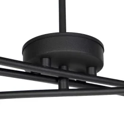 Smarte Hängelampe schwarz verstellbar inkl. 6 Wifi B35 - Lofty