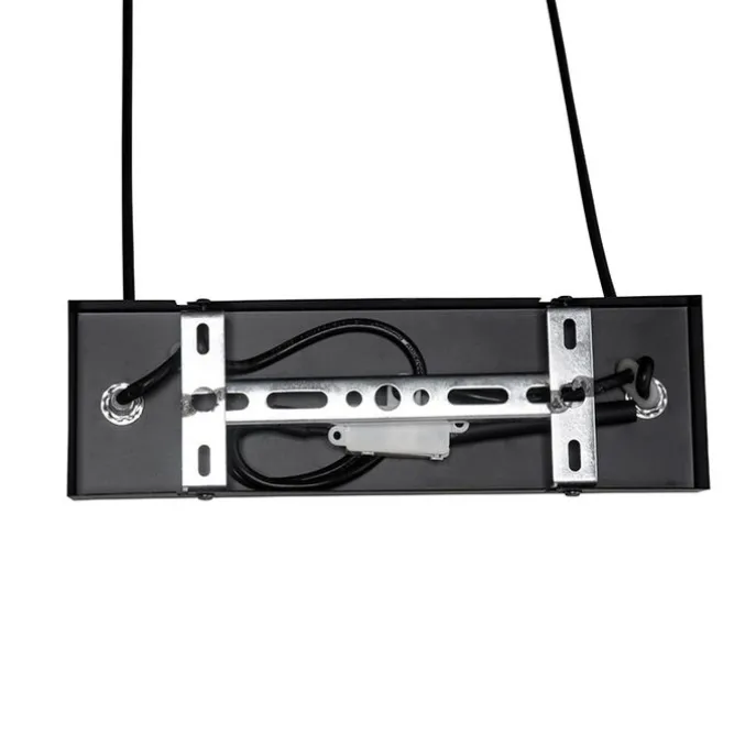 Smarte Hängelampe schwarz mit Holz inkl. 4 Wifi A60 - Stunk