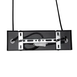 Smarte Hängelampe schwarz mit Holz inkl. 4 Wifi A60 - Stunk