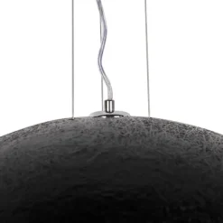 Smarte Hängelampe Schwarz mit Gold 70 cm inkl. WLAN A60 - Magna