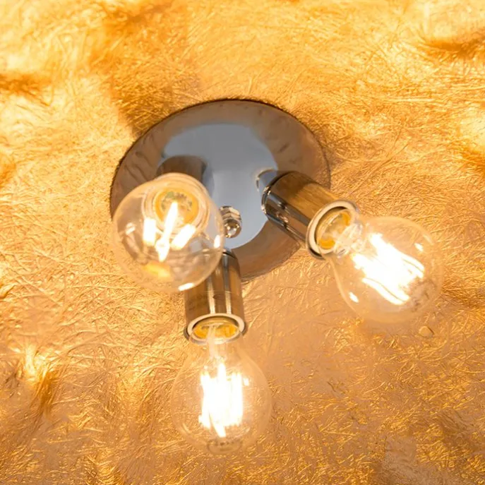 Smarte Hängelampe Schwarz mit Gold 70 cm inkl. WLAN A60 - Magna