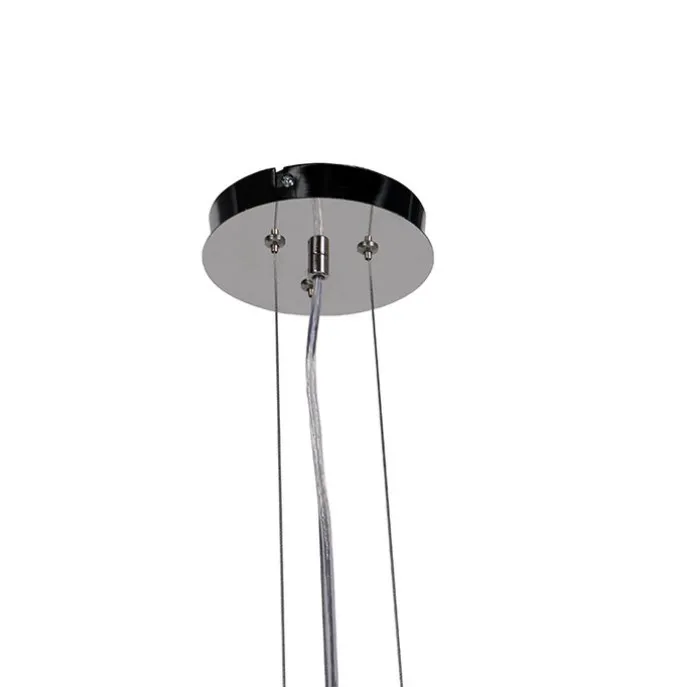 Smarte Hängelampe Schwarz mit Gold 70 cm inkl. WLAN A60 - Magna