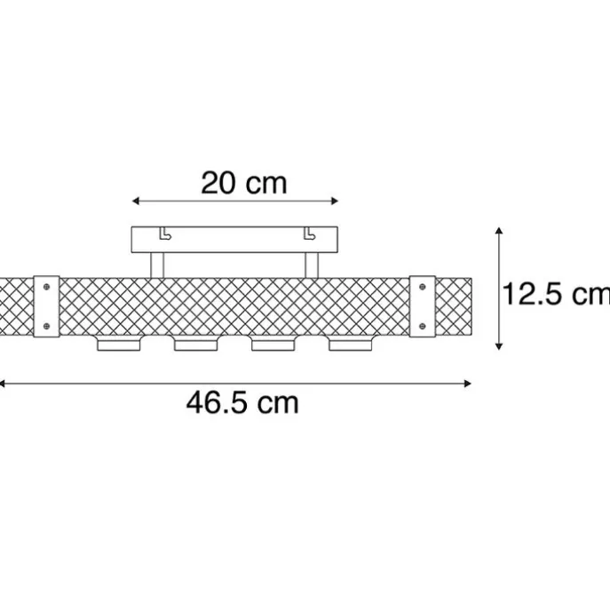 Smarte Industrie-Deckenleuchte Holz mit Stahl inkl. 4 WiFi A60 - Reena