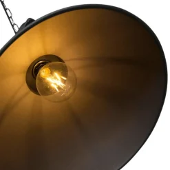 Smarte Industrie-Hängelampe schwarz 38,5 cm inkl. A60 WiFi - Sicko