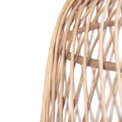 Smarte ländliche Hängelampe Rattan inkl. Wifi G125 Lichtquelle - Calamus