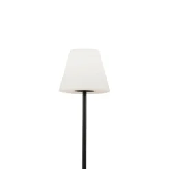 Smarte moderne Außenstehleuchte schwarz Schirm weiß inkl. Wifi A60 - Virginia