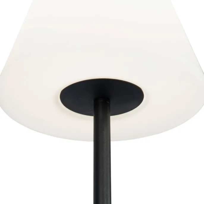 Smarte moderne Außenstehleuchte schwarz Schirm weiß inkl. Wifi A60 - Virginia