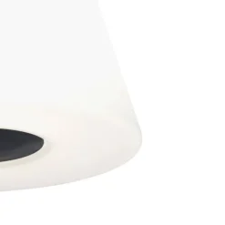 Smarte moderne Außenstehleuchte schwarz Schirm weiß inkl. Wifi A60 - Virginia