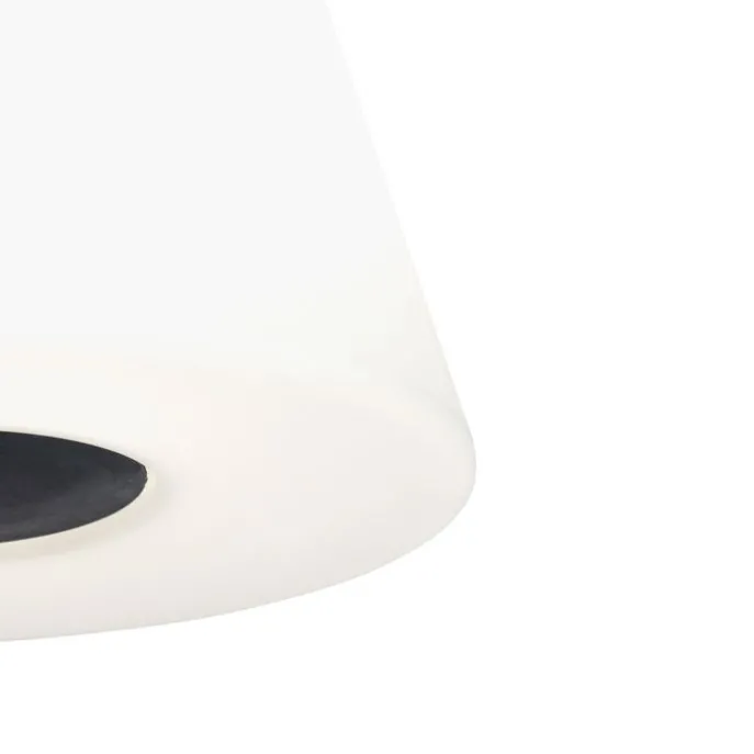 Smarte moderne Außenstehleuchte schwarz Schirm weiß inkl. Wifi A60 - Virginia