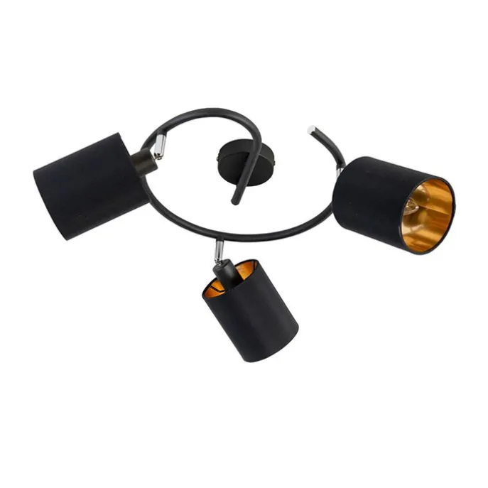 Smarte moderne Deckenleuchte schwarz inkl. 3 WiFi B35 - Lofty