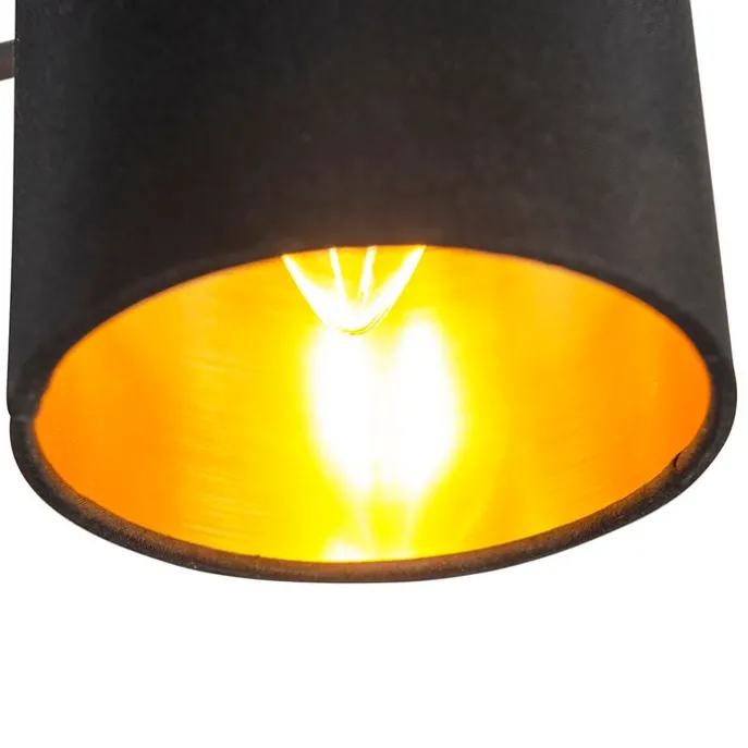 Smarte moderne Deckenleuchte schwarz inkl. 3 WiFi B35 - Lofty