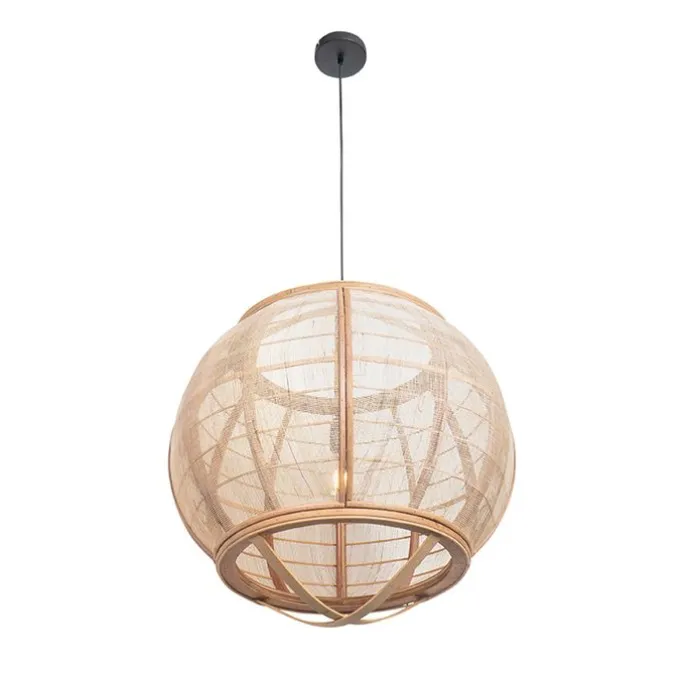 Smarte Pendelleuchte braun 58 cm inkl. Wifi G95 - Pascal