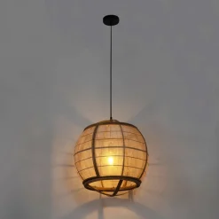 Smarte Pendelleuchte braun 50 cm inkl. Wifi G95 - Pascal