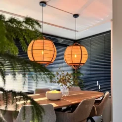 Smarte Pendelleuchte braun 50 cm inkl. Wifi G95 - Pascal