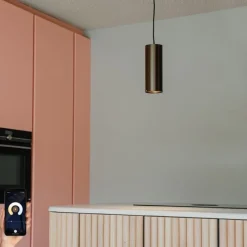 Smarte Pendelleuchte Dunkelbronze inkl. Wifi GU10 50mm - Tubo