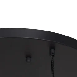 Smarte Pendelleuchte Schwarz mit Rauchglas Rund 7-flammig inkl. 7 Wifi A60 - Sandra