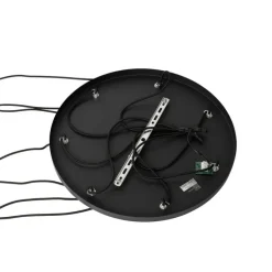 Smarte Pendelleuchte Schwarz mit Rauchglas Rund 7-flammig inkl. 7 Wifi A60 - Sandra