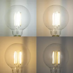 Smarte Pendelleuchte Schwarz mit Messing und bernsteinfarbenem Glas 3-flammig inkl. 3 Wifi G95 - Zuzanna