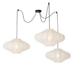 Smarte Pendelleuchte weiß 50cm 3-flammig inkl. 3 Wifi G95 - Plu