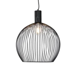 Smarte runde Hängelampe schwarz 50 cm inkl. Wifi G95 - Dos