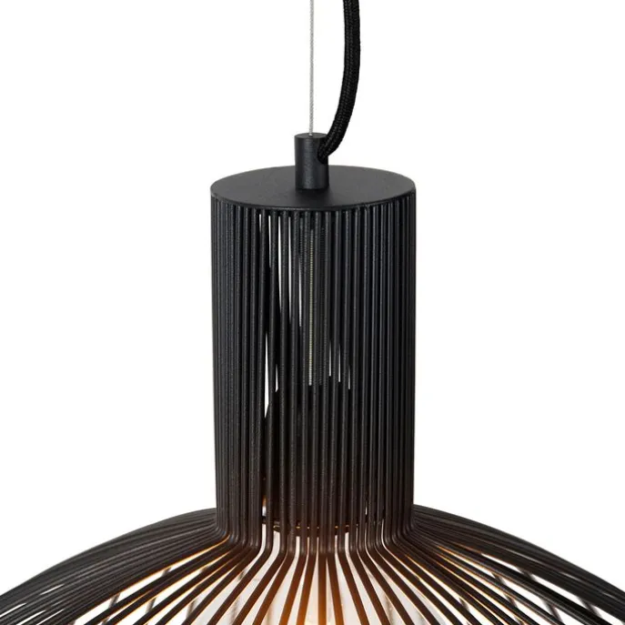 Smarte runde Hängelampe schwarz 50 cm inkl. Wifi G95 - Dos