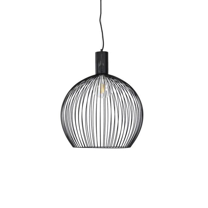 Smarte runde Hängelampe schwarz 50 cm inkl. Wifi G95 - Dos