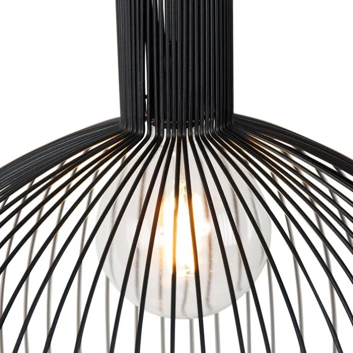 Smarte runde Hängelampe schwarz 50 cm inkl. Wifi G95 - Dos