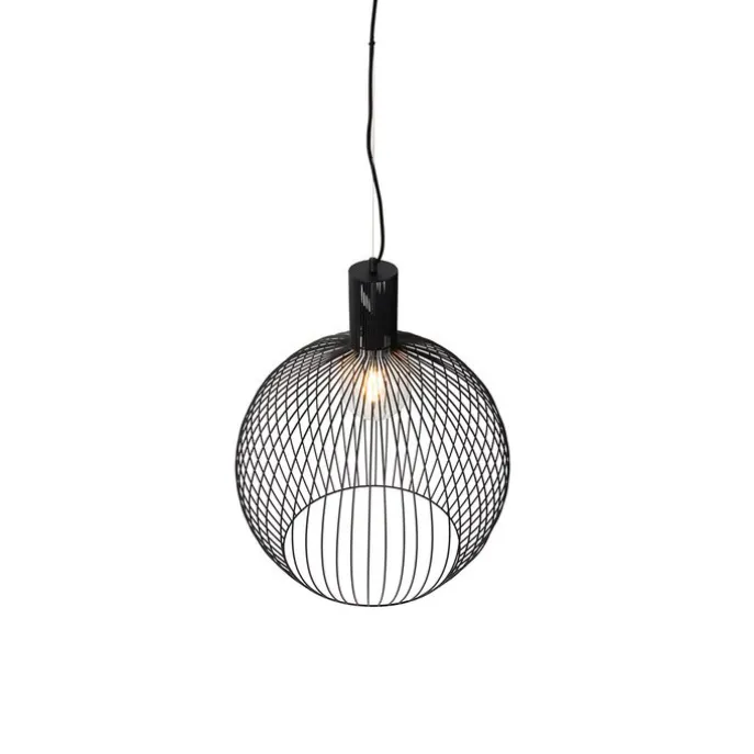 Smarte runde Hängelampe schwarz 50 cm inkl. Wifi G95 - Dos