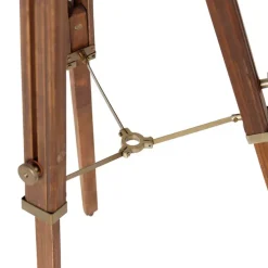 Smarte Stativ-Stehlampe Bronze mit Holz Studio Spot inkl. WiFi A60 - Radient