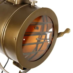 Smarte Stativ-Stehlampe Bronze mit Holz Studio Spot inkl. WiFi A60 - Radient