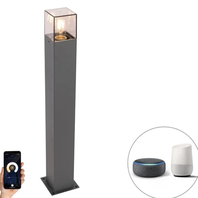 Smarte Steh-Außenleuchte Anthrazit 70 cm inkl. WLAN P45 - Dänemark