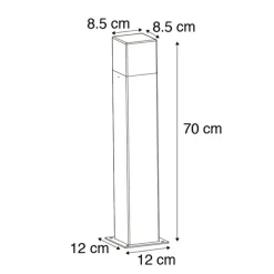 Smarte Steh-Außenleuchte Anthrazit 70 cm inkl. WLAN P45 - Dänemark