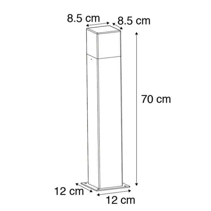 Smarte Steh-Außenleuchte Anthrazit 70 cm inkl. WLAN P45 - Dänemark
