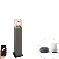 Smarte Steh-Außenleuchte Anthrazit 50 cm inkl. WLAN P45 - Dänemark