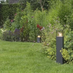 Smarte Steh-Außenleuchte Anthrazit 50 cm inkl. WLAN P45 - Dänemark