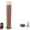 Smarte Steh-Außenleuchte rostbraun 70 cm inkl. WLAN P45 – Dänemark