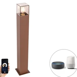 Smarte Steh-Außenleuchte rostbraun 70 cm inkl. WLAN P45 – Dänemark