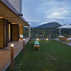 Smarte Steh-Außenleuchte rostbraun 70 cm inkl. WLAN P45 – Dänemark