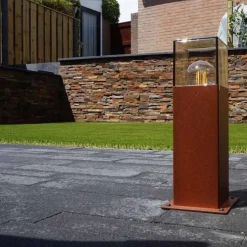 Smarte Steh-Außenleuchte rostbraun 30 cm inkl. WLAN P45 – Dänemark