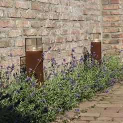 Smarte Steh-Außenleuchte rostbraun 50 cm inkl. WLAN P45 – Dänemark