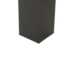 Smarte Steh-Außenleuchte schwarz mit geriffeltem Glas 80 cm inkl. WLAN A60 - Charlois