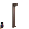Smarte stehende Außenlampe rostbraun 65 cm IP44 inkl. Wifi GU10 - Baleno