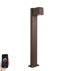 Smarte stehende Außenlampe rostbraun 65 cm IP44 inkl. Wifi GU10 - Baleno