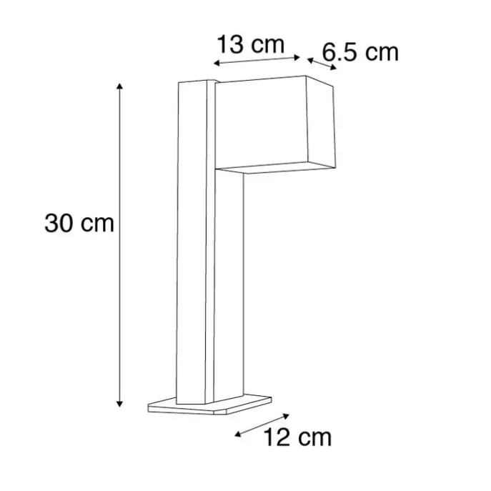 Smarte stehende Außenleuchte Anthrazit 30 cm IP44 inkl. Wifi GU10 - Baleno