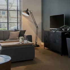 Smarte Stehlampe schwarz verstellbar inkl. Wifi A60 - Hobby