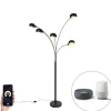 Smarte Stehlampe schwarz 5-flammig inkl. Wifi B35 - Sixties