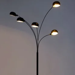 Smarte Stehlampe schwarz 5-flammig inkl. Wifi B35 - Sixties
