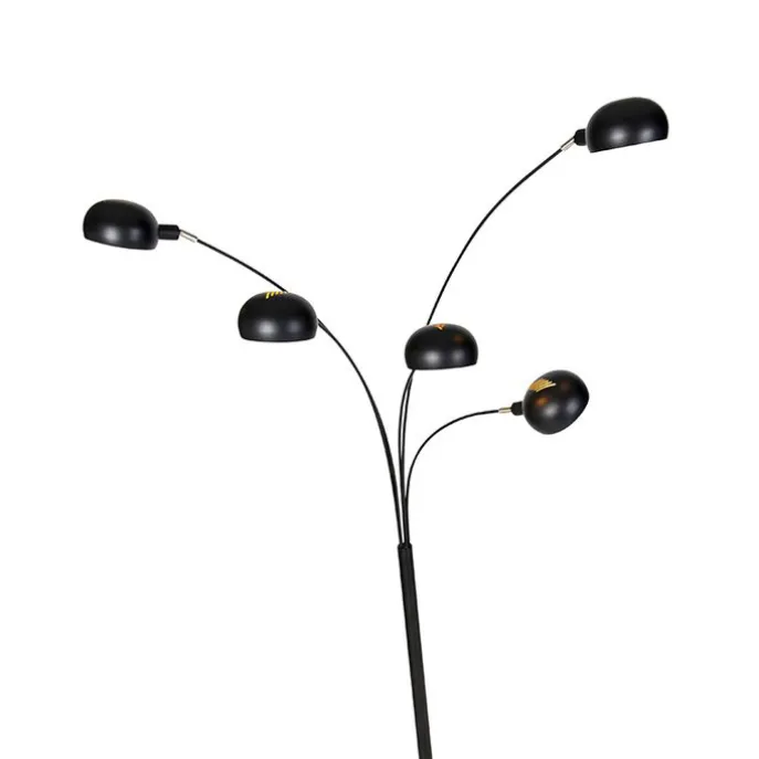 Smarte Stehlampe schwarz 5-flammig inkl. Wifi B35 - Sixties